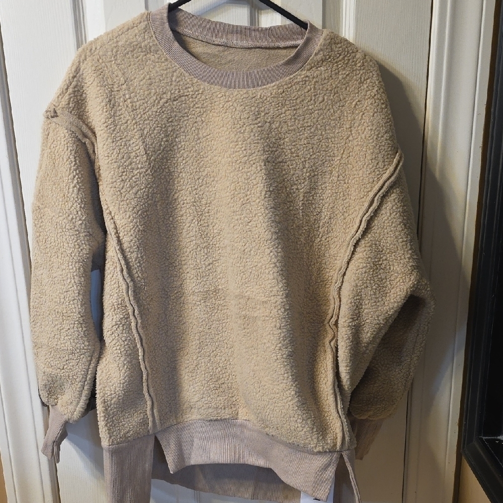 Chic Cream Women's Crew Neck Sweater - Picture 2 of 5